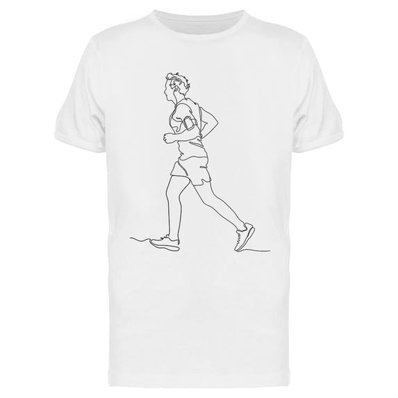 Man Jogging Design T-Shirt Men -Image by Shutterstock, Male 3X-Large