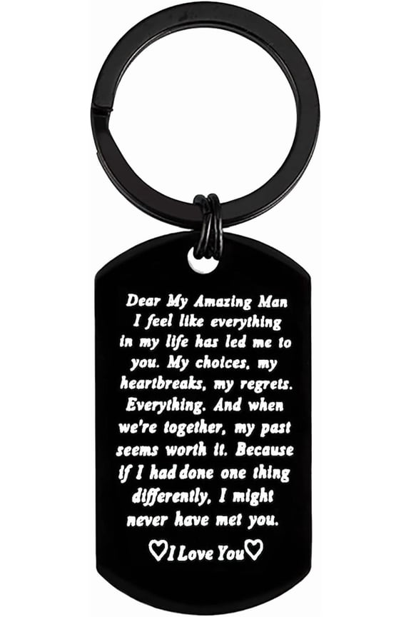 to My Man Keychain Gifts for Him I Love You Keychain Gifts for Boyfriend Husband Fiance Christmas Birthday Gifts Wedding Anniversary Keychain Gifts Valentines Day Gifts for Men