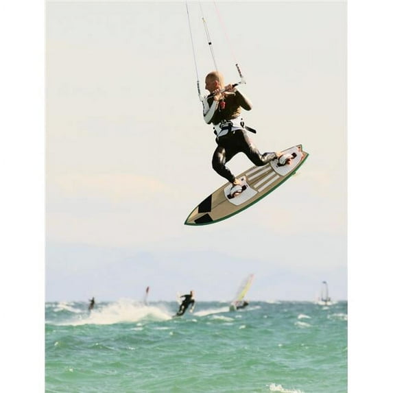 Man Kitesurfing Poster Print - Large - 26 x 34