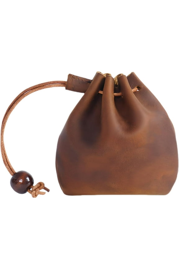 Man Leather Purse Bag: Coin Pouch for Men, Coin Pouch, Medieval Retro Leather Drawstring Bag, Renaissance Accessories