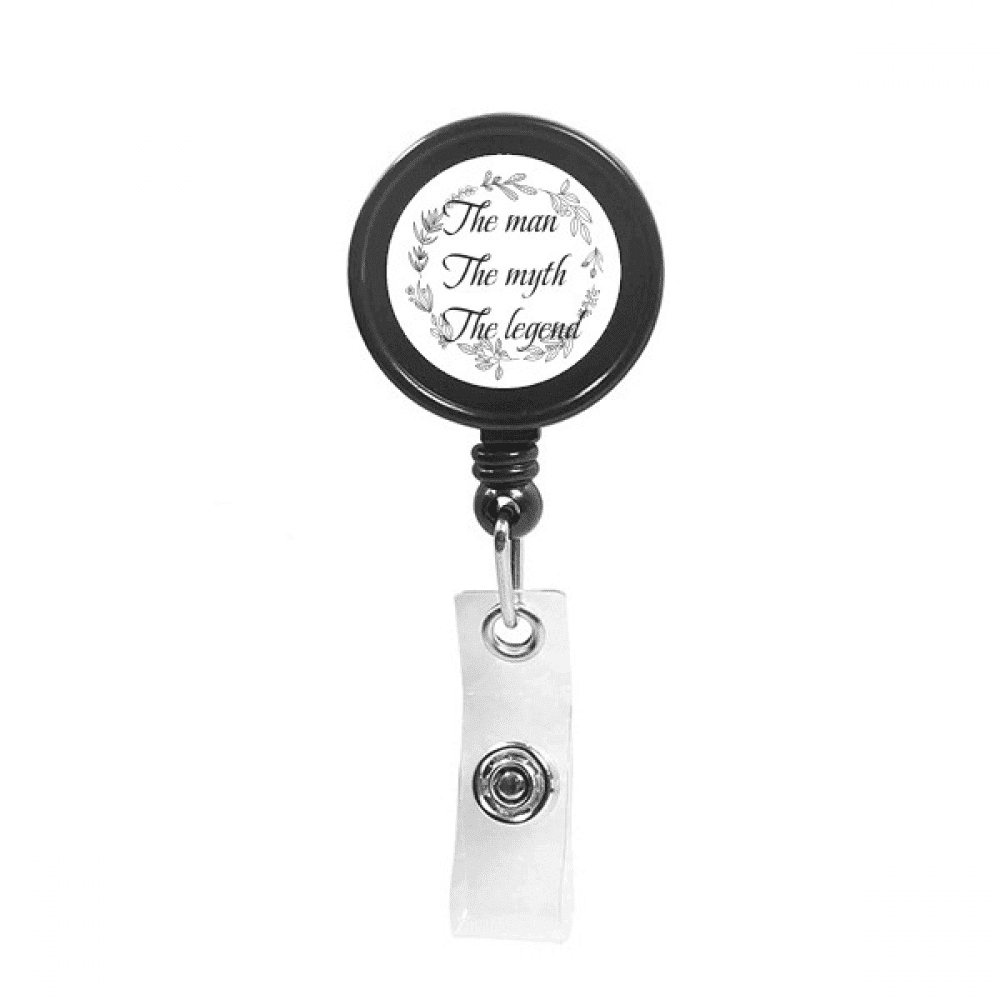 Man Legendary Wreath Hand-painted Retractable Keychain Badge Holder ID Badge