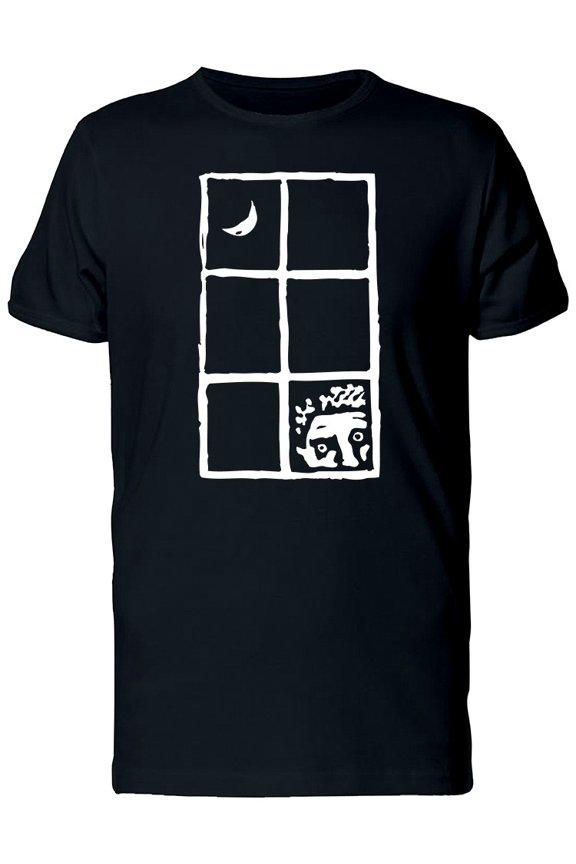Man Looking Through Window T-Shirt Men -Image by Shutterstock, Male Medium
