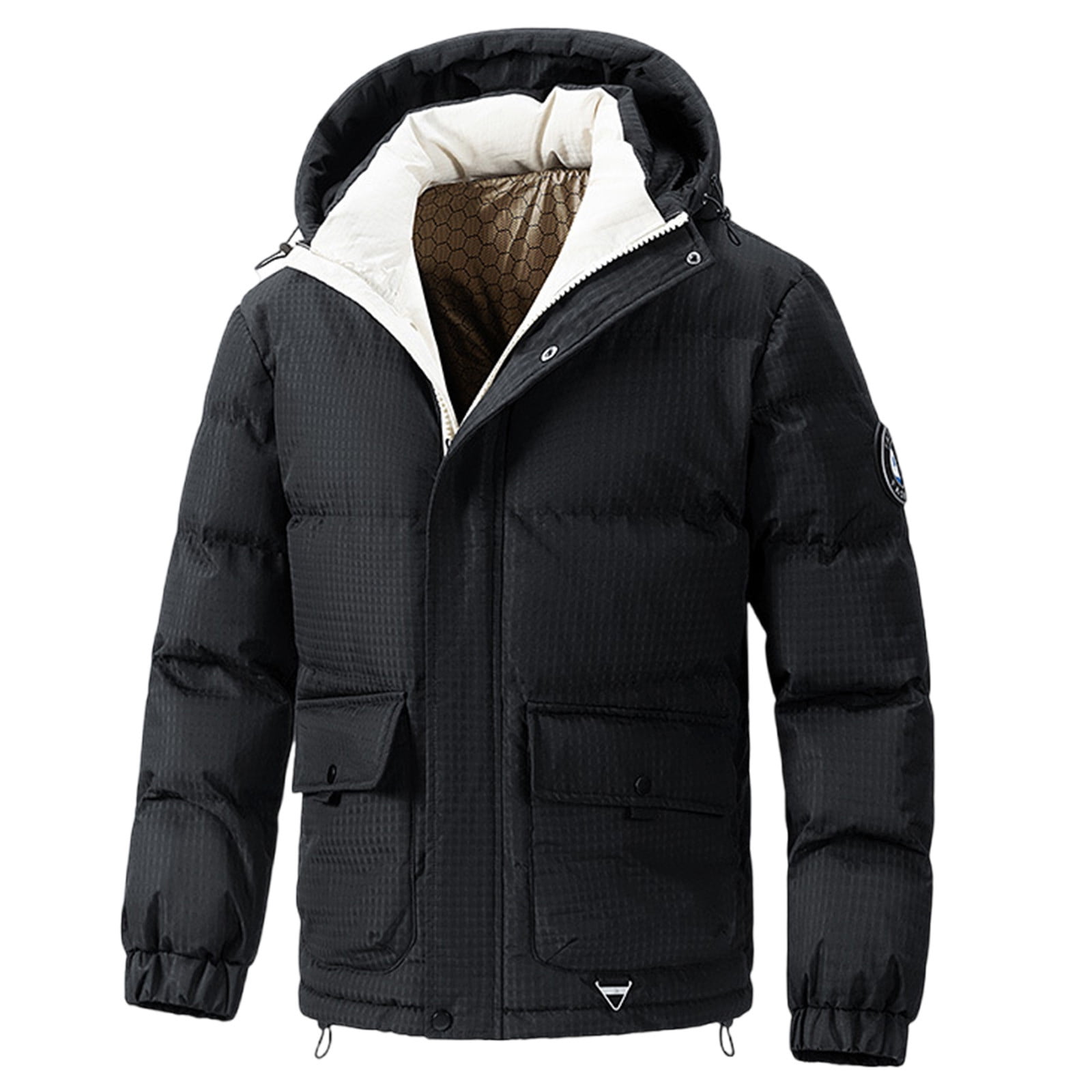 Black Man Thermal Hooded Loose Fit Hoods Outfits Sweatshirt For Mens Long Sleeve Track Athletic Running Winter Fall Hoods Zip Up 2025 Clothes Y2k L