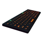 Man & Machine D Cool Keyboard - Cable Connectivity - USB Interface - 110 Key - English US - Compatible with Computer, Workstation Mac, PC - QWERTY Keys Layout - Industrial Silicon Rubber - Bla