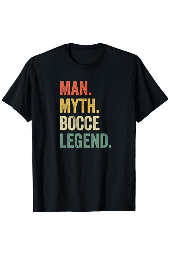 Man Myth Bocce Legend Funny Bocce Ball Player Dad Vintage T-Shirt