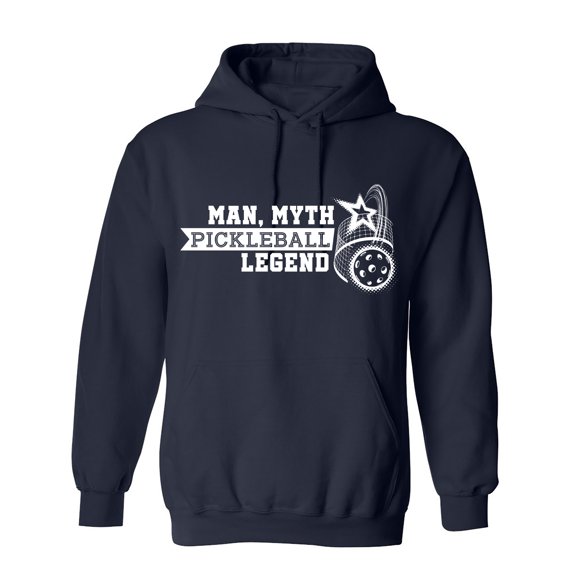 Man Myth Pickleball Legend Sarcastic Humor Novelty Funny Men's Hoodies