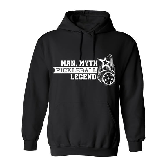 Man Myth Pickleball Legend Sarcastic Humor Novelty Funny Men's Hoodies