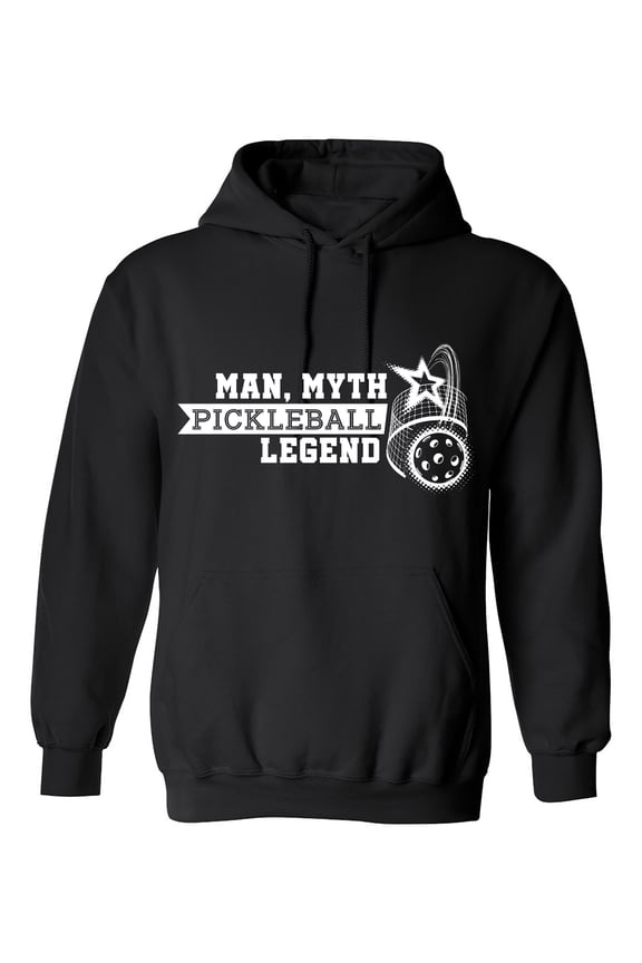 Man Myth Pickleball Legend Sarcastic Humor Novelty Funny Men's Hoodies