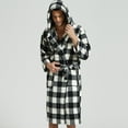 thumbnail image 1 of Man Nightgown Clearance Men Flannel Padded Long-sleeved Pajamas Home Service Night Gown Bathrobe, 1 of 5