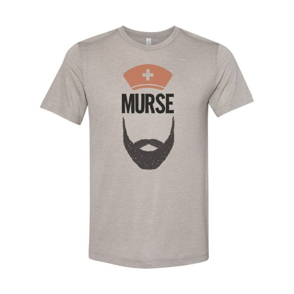 Man Nurse, Nurse, Bearded Male Nurse, Male Nurse Shirt, Murse Shirt, Gift For Him, Coworker Tshirt, Nurse Shirt, Bearded Nurse, Healthcare, Heather Stone, LARGE