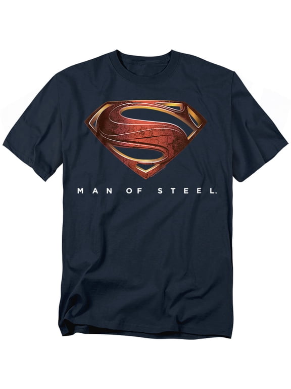 Man of Steel T-Shirt Mos New Logo Unisex Graphic Tee For Men & Women Navy 