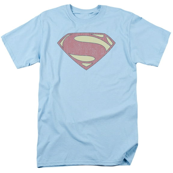 Man Of Steel New Mos Distessed Shield Unisex Adult T Shirt For Men And Women