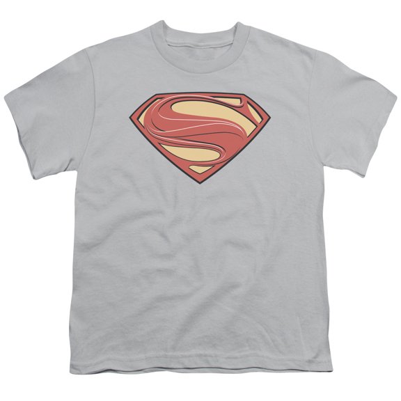 man of steel/new solid shield s/s youth 18/1 silver sm2072o