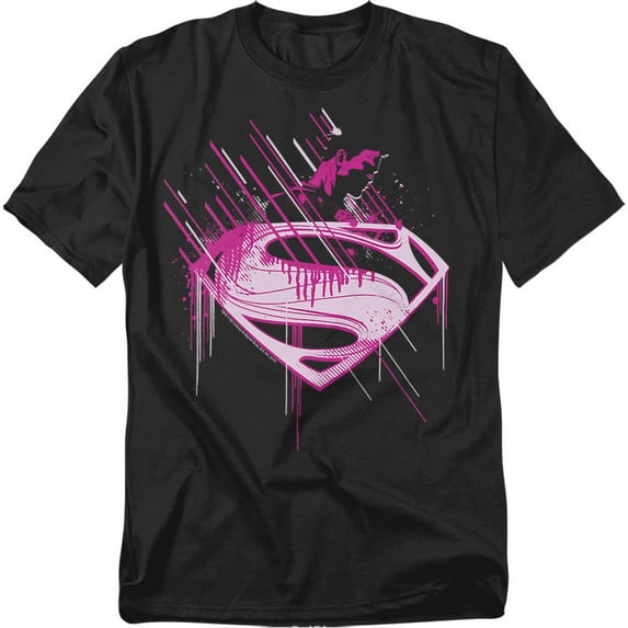 Man of Steel T-Shirt Pink Splatter Unisex Graphic Tee For Men & Women