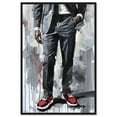 thumbnail image 1 of Man Of Style II Men Style Man Cave Canvas Wall Art by Notoriart, Black Floater Frame, 21" x 31", 1 of 7