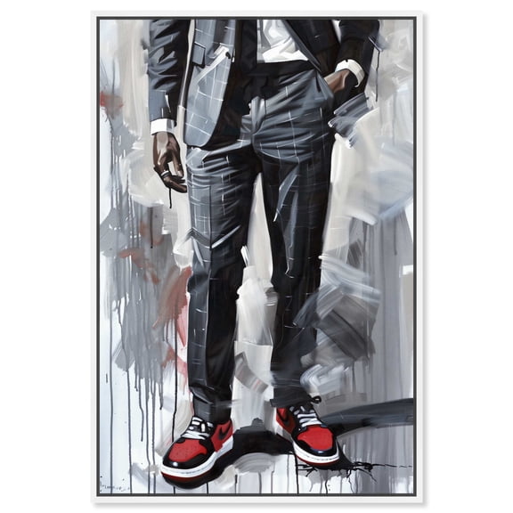 Man Of Style II Men Style Man Cave Canvas Wall Art by Notoriart, White Floater Frame, 11" x 16"