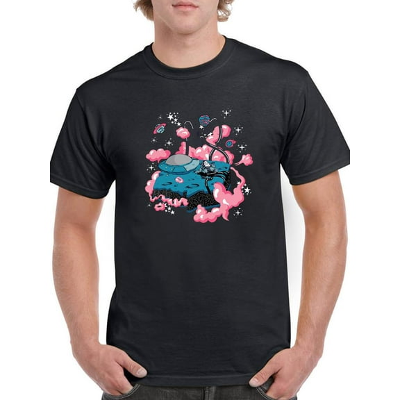 Man On A Floating Island T-Shirt Men -Smartprints Designs, Male Large