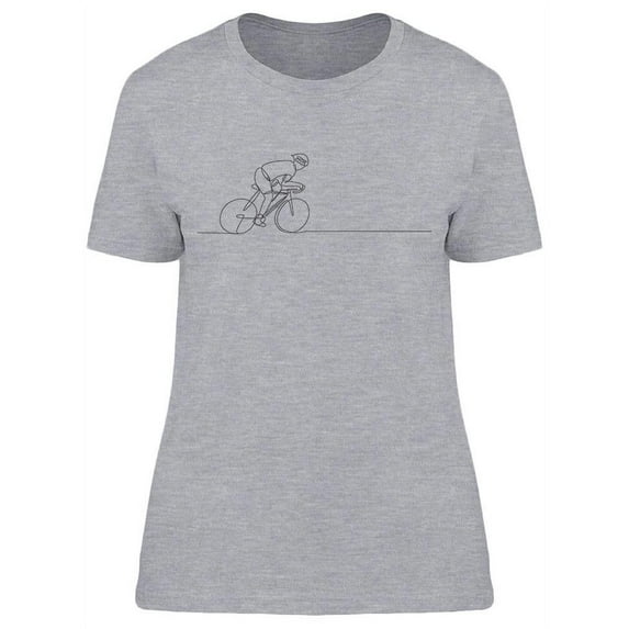 Man On Bicycle T-Shirt Women -Image by Shutterstock, Female Large
