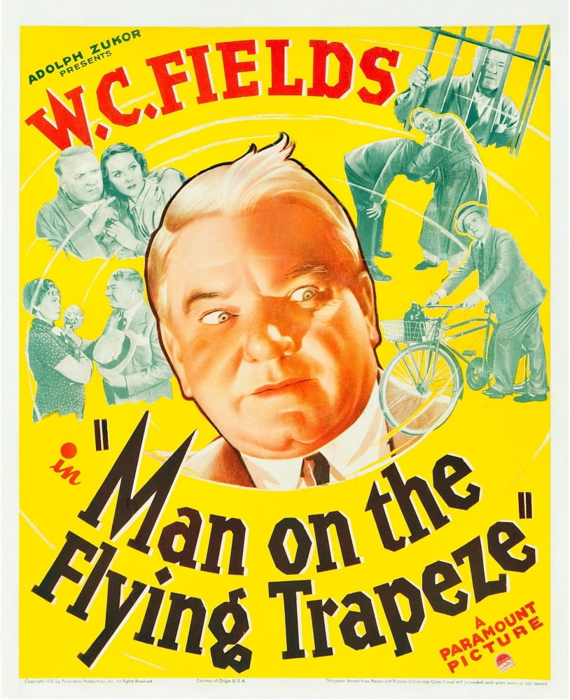 Man On The Flying Trapeze WC Canvas Art - (11 x 17)