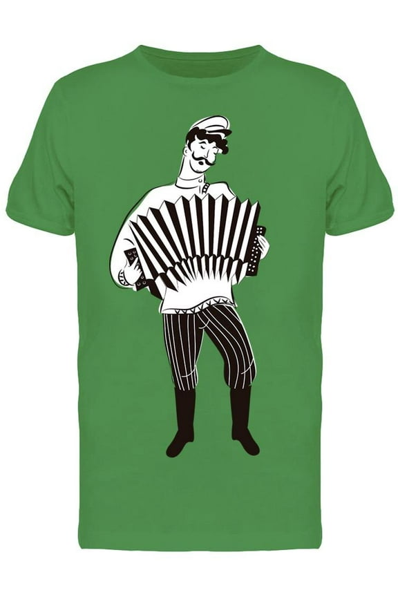 Man Playing Accordion Tee Men's -Image by Shutterstock