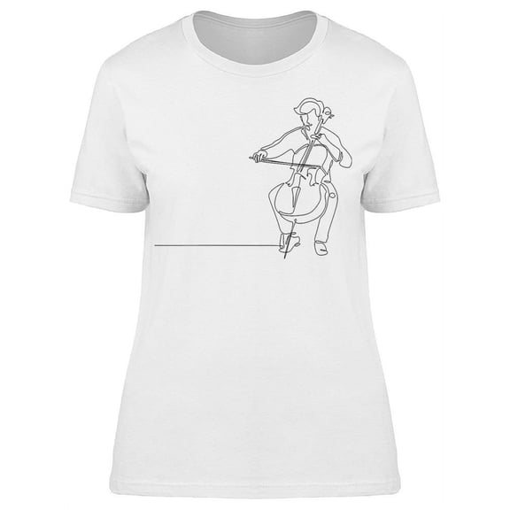 Man Playing Cello T-Shirt Women -Image by Shutterstock, Female Large