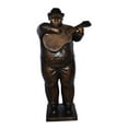 thumbnail image 1 of Nifao Man Playing Guitar Fernando Botero Style Bronze Statue – Bronze Statue, Home Decor, 14"L x 11"W x 30"H, 1 of 9