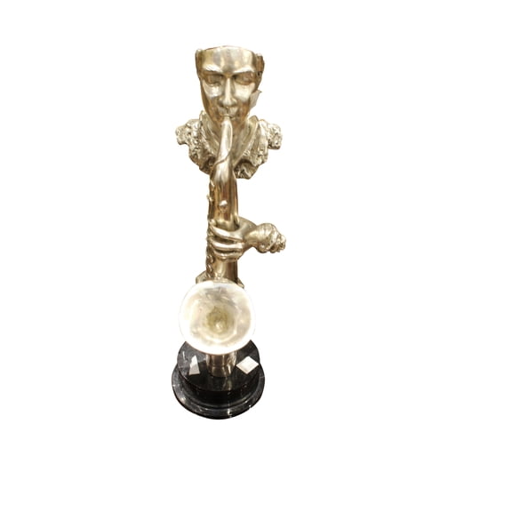 Nifao Man Playing Trombone Bronze Statue Bronze Statue, Home Decor, 8"L x 5"W x 14"H