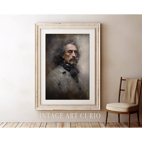 Man Portrait, Vintage Portrait, Vintage , Vintage, Antique Royal Man Portrait Unframed Paper Print