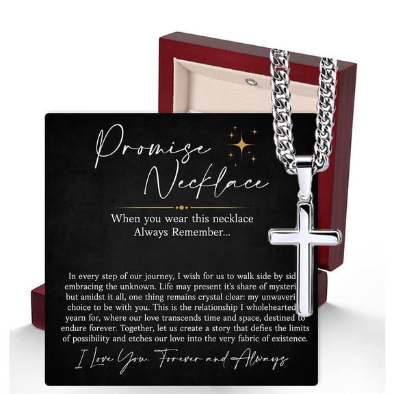 Man Promise Cross Necklace Sentimental, Multi Cross Necklace