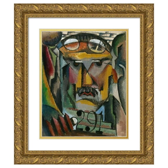 Man Ray 20x24 Gold Ornate Framed and Double Matted Museum Art Print Titled - Alfred Stieglitz (1912-13)