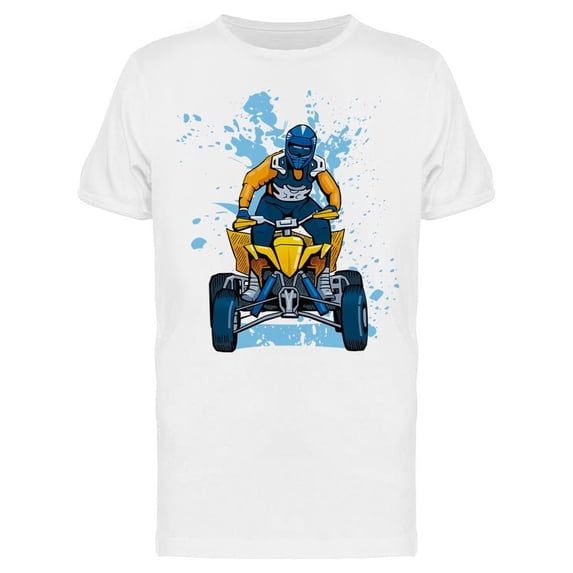 Man Riding All-Terrain Quad Bike Tee Men's -Image by Shutterstock