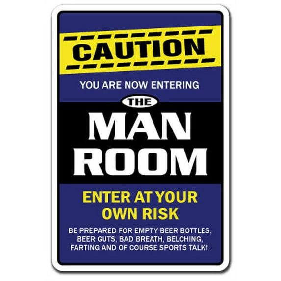 The Man Room Novelty Sign | Indoor/Outdoor | Funny Home Décor for Garages, Living Rooms, Bedroom, Offices | SignMission Guys Beer Sports Funny Darts Drink Swear Fart Cigars Sign Wall
