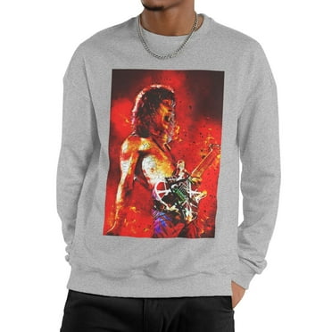 Man Round neck Long Sleeve Pullover Hoodie Van.1986 Halen Sweatshirts Top 3X-Large
