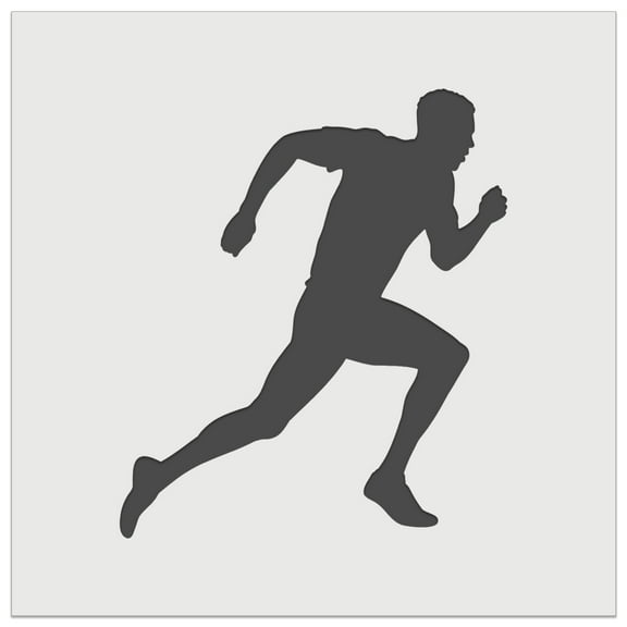 Man Running Marathon Cardio Exercise DIY Cookie Wall Craft Stencil - 3.5 Inch