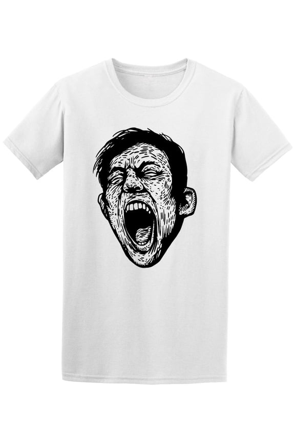 Man Screaming Graphic Tee Men's -Image by Shutterstock