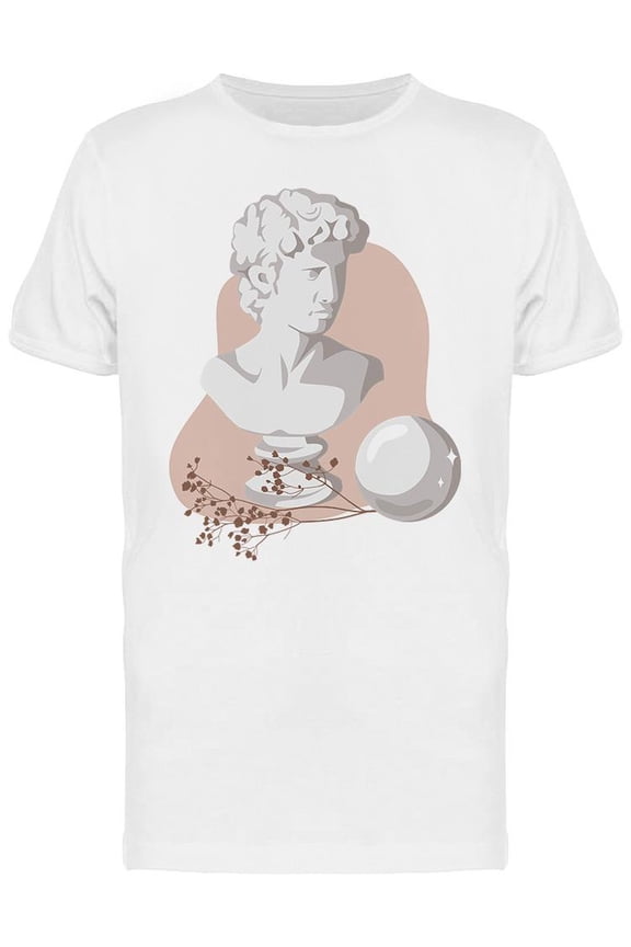Man Sculpture Design T-Shirt Men -Image by Shutterstock, Male Medium