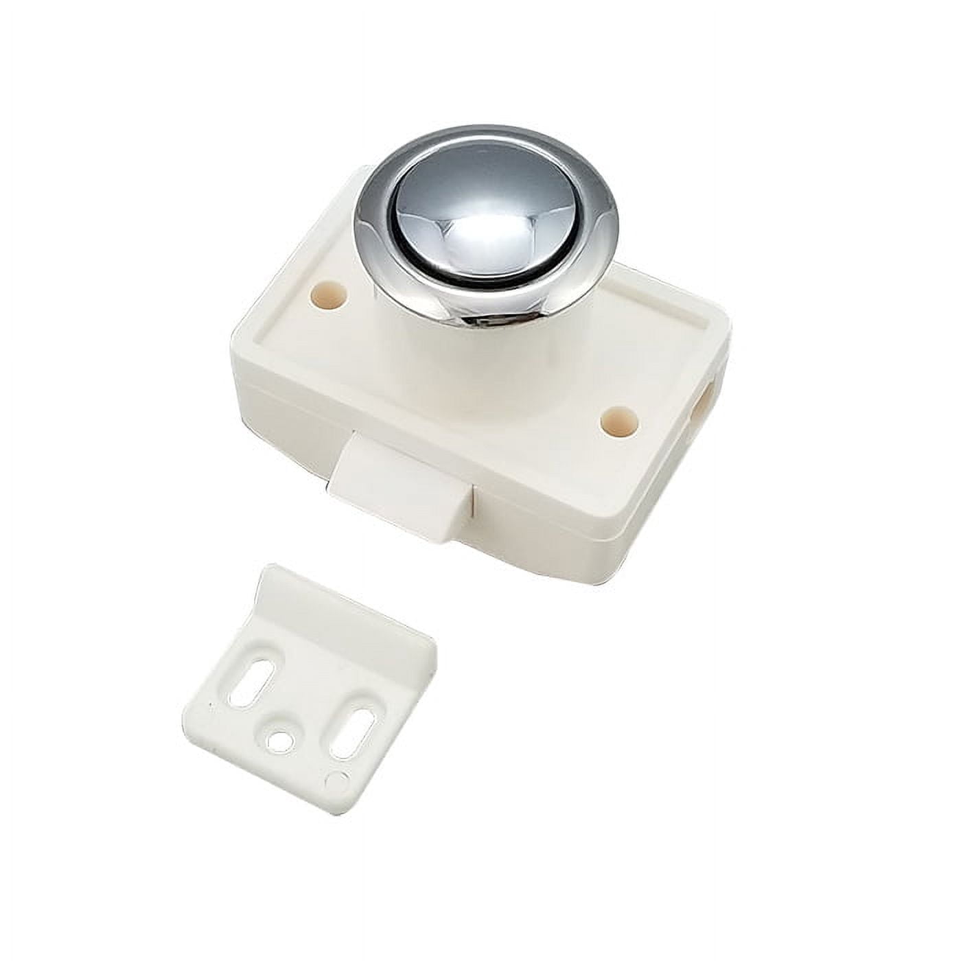 Man Ship 7100S Round Push Button Cabinet Latch, Silver - Walmart.com