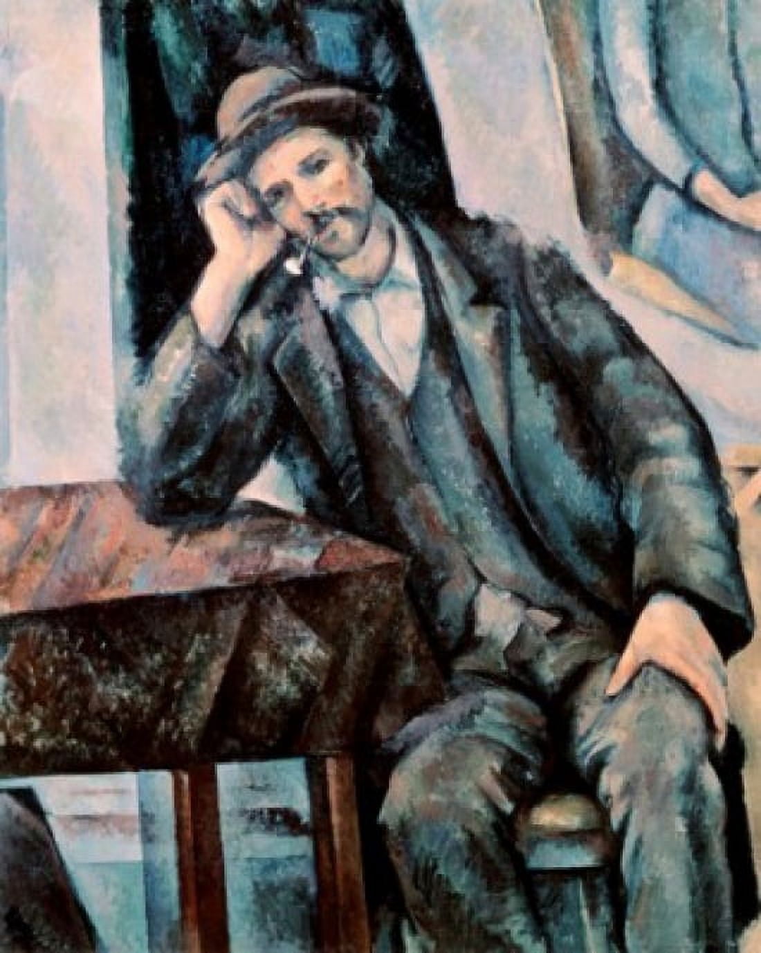 Man Smoking a Pipe 1895-1900 Paul Cezanne (1839-1906 French) Oil on Canvas Pushkin Museum of Fine Arts Moscow Russia Canvas Art - Paul Cezanne (18 x 24)