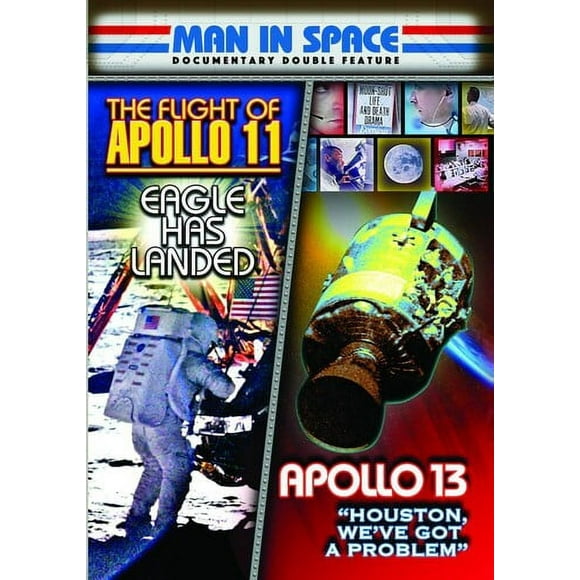 Man in Space Documentary Double Feature Double Feature: The Flight of Apollo 11: Eagle Has Landed (1969)/Apollo 13: Houston, We've Got a Problem (1972) (DVD), Alpha Video, Documentary