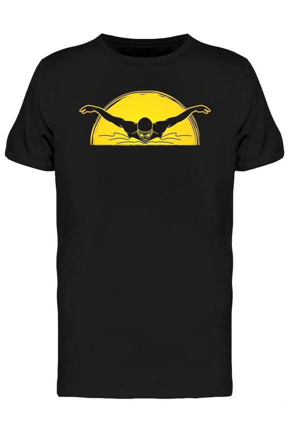 Man Swimming On Sunlight    T-Shirt Men -Image by Shutterstock, Male Large