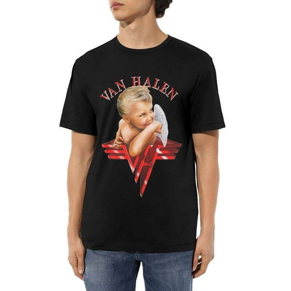 Man T Shirt for Van.1986 Halen T-shirtCasual Short sleeve Round Neck top Small