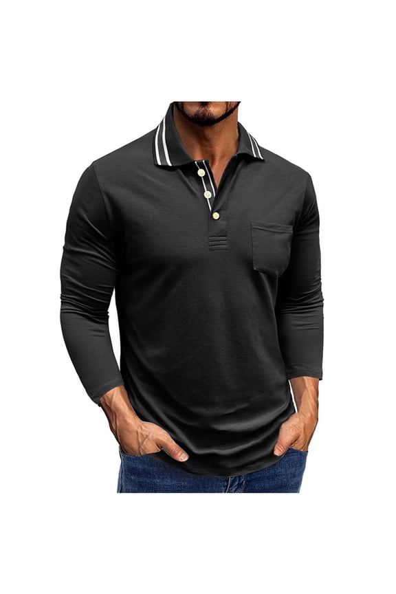 Man Top Collared High Neck Blouses for Man Long Sleeve Brunch Cardigan Plain Summer Fall Shirts Button 2026 Clothes Fashion Country Concert