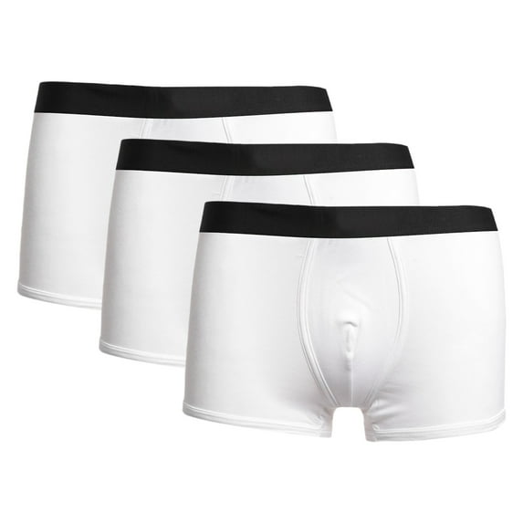Man Underwear Mid Rise Underwear Combination Milk Silk Breathable Boxer Shorts Swimming Trunks Cotton Boxers Men White L
