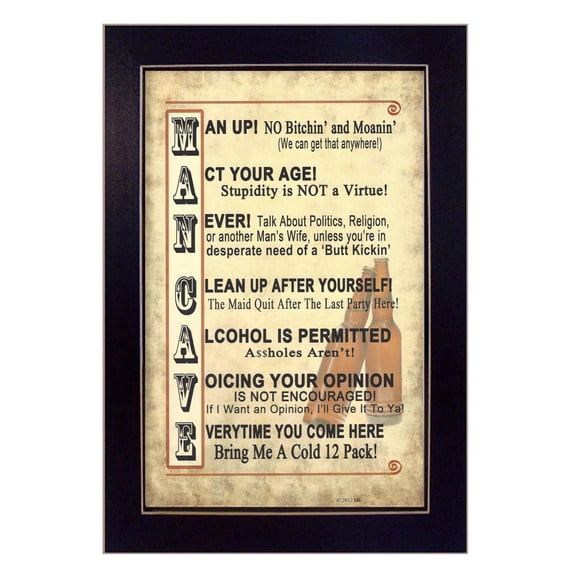 TrendyDecor4U Man Up By Millwork Engineering Framed Print ME3113-712