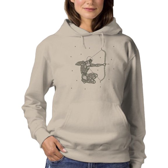 Man W Nature Tattoos Art Hoodie Women -Image by Shutterstock, Female Small