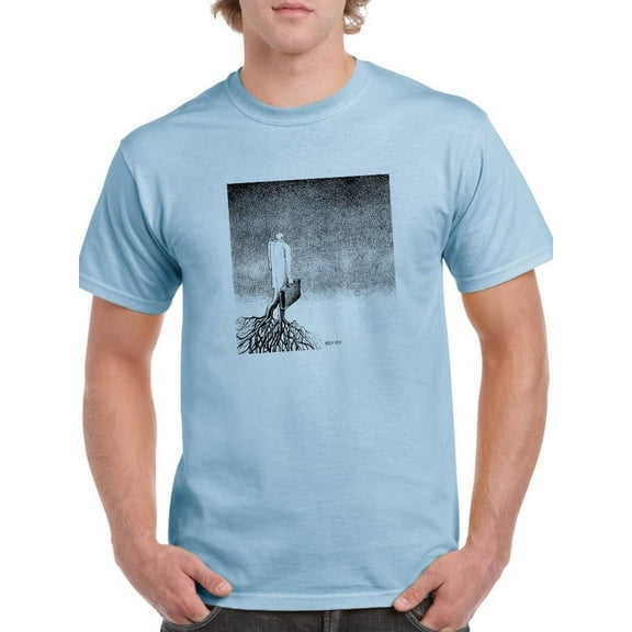 Man Walking With Roots T-Shirt Men -Mohsen Najafi Designs, Male 4X-Large