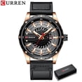 thumbnail image 1 of CURREN Wrist Watches for Men Quartz Leather Blue Male Clock 2021 Fashion Casual Top Brand Wristwatches with Date, 1 of 6