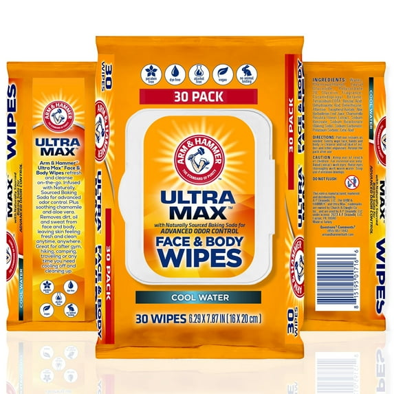 Ultra Max Face & Body Wipes - Cool Water