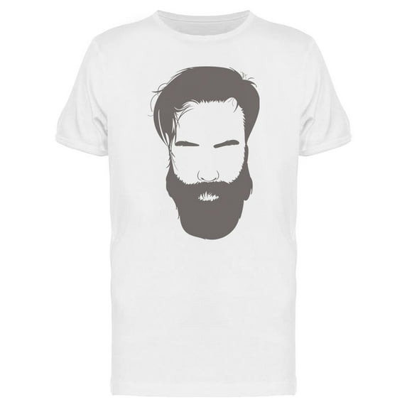 Man With Beard Design T-Shirt Men -Image by Shutterstock, Male Small
