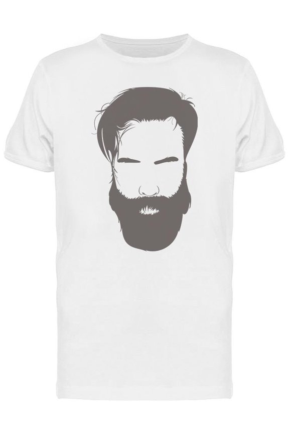 Man With Beard Design T-Shirt Men -Image by Shutterstock, Male XX-Large